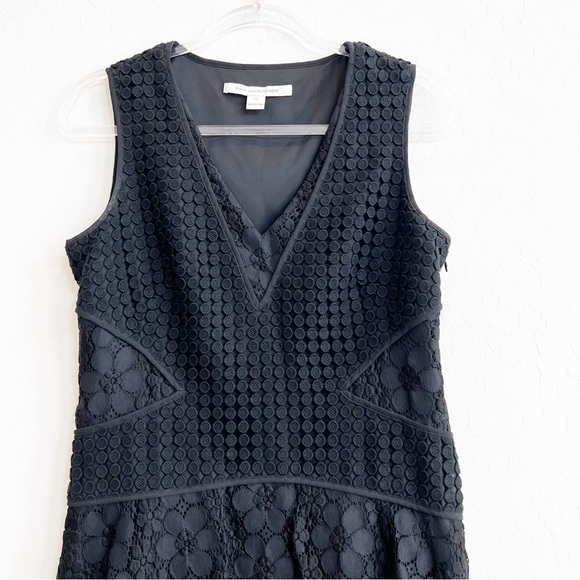 Diane Von Furstenberg Women's Fiorenza Lace Eyelet Fit and Flare Mini Dress 10 - Picture 3 of 9